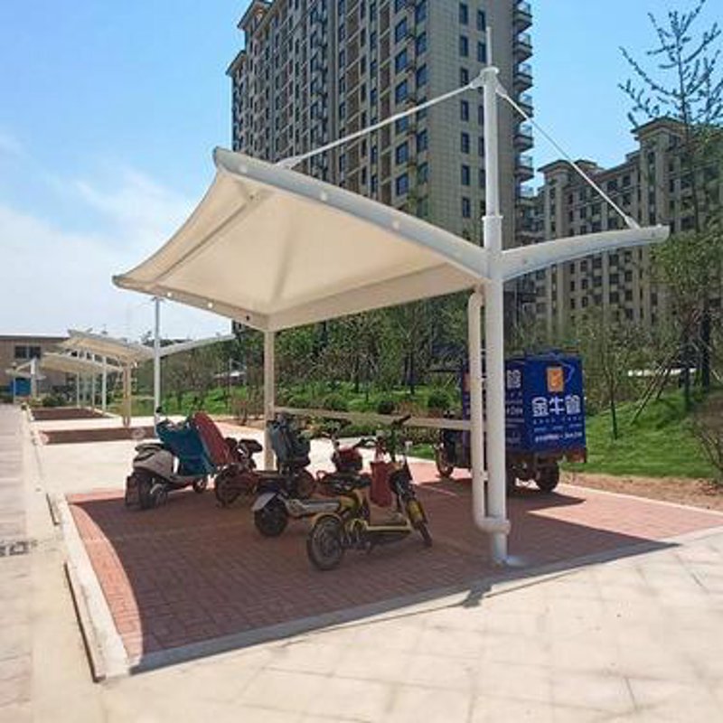 膜结构车棚:现代城市建筑的新宠